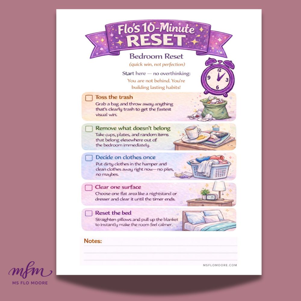 Bedroom declutter (with FREE bedroom Checklist)