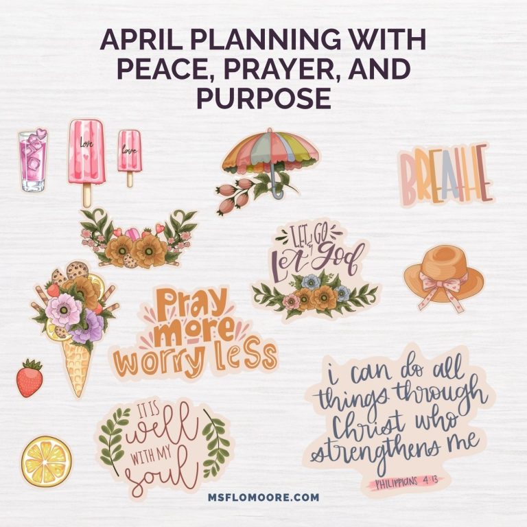 April Planning with Peace, Prayer, and Purpose